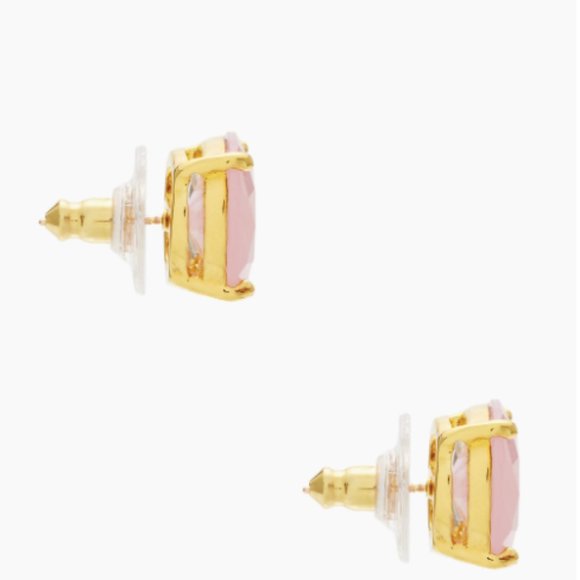 Kate Spade ♤ Light Pink Square Studs - Picture 3 of 4